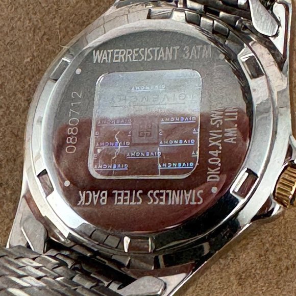 Vintage Givenchy Paris Watch 2 Tone Gold and Silver Swiss Movement - Picture 8 of 9